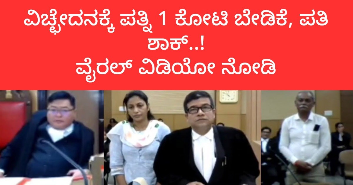 ವಿಚ್ಛೇದನಕ್ಕೆ ಪತ್ನಿ 1 ಕೋಟಿ ಬೇಡಿಕೆ, ಪತಿ ಶಾಕ್..! ವೈರಲ್ ವಿಡಿಯೋ ನೋಡಿ