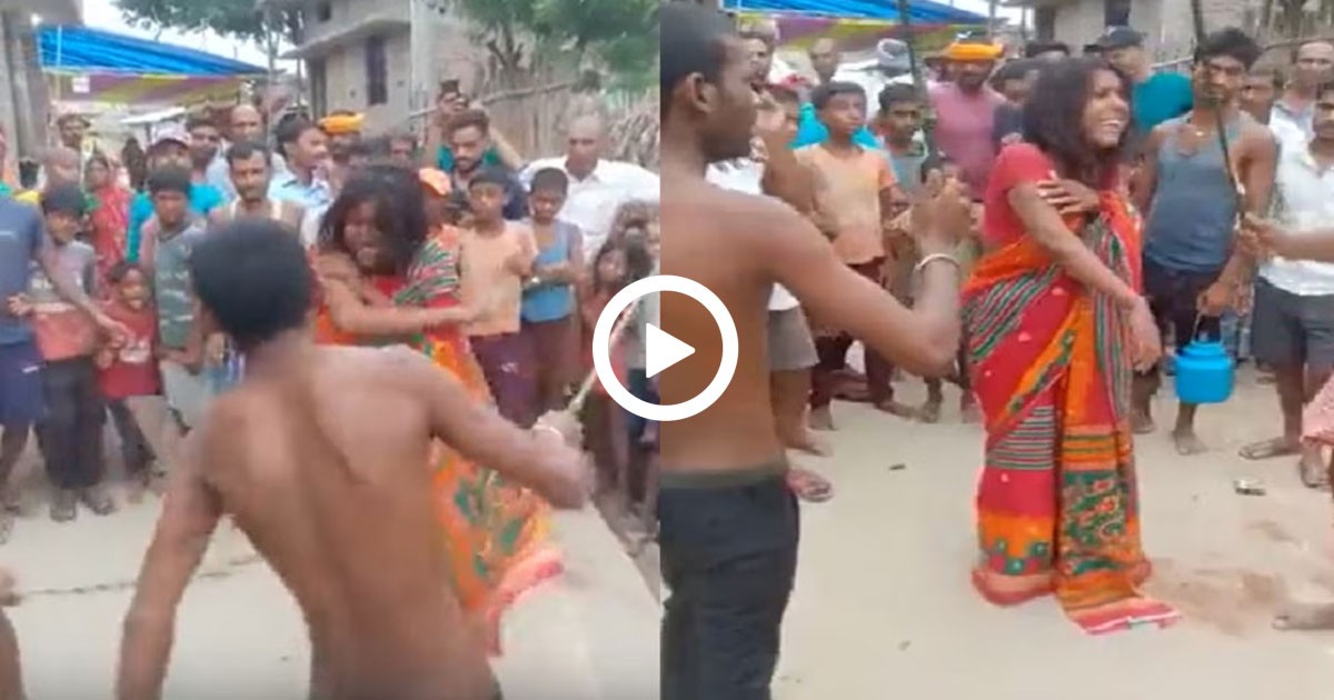 ಪ್ರಿಯಕರನೊಂದಿಗೆ ರೆಡ್‍ಹ್ಯಾಂಡ್‍ ಆಗಿ ಸಿಕ್ಕಿಬಿದ್ದ ಪತ್ನಿಗೆ ತಲೆ ಬೋಳಿಸಿದ ಪತಿ!  : ವಿಡಿಯೋ ವೈರಲ್