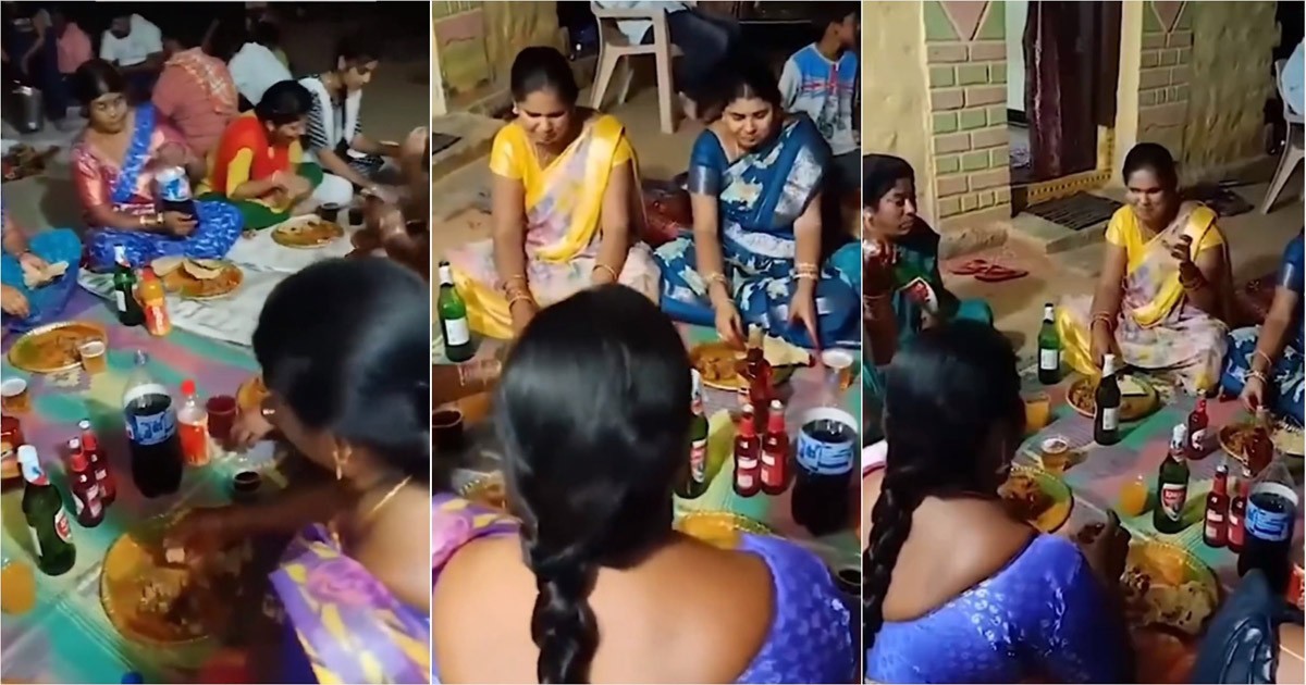 ಹೊಸ ವರ್ಷಕ್ಕೆ ಎಣ್ಣೆ ಪಾರ್ಟಿ ಮಾಡಿದ ನಾರಿಯರು : ಭೇಷ್ ಎಂದ ನೆಟ್ಟಿಗರು