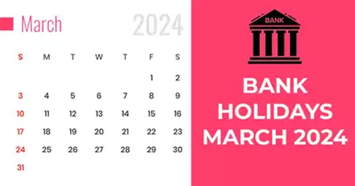 Banks across India will observe a total of 14 holidays, In March 2024
