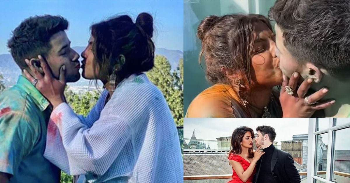 Priyanka and Nick Sharing An Intimate Kiss During Holi Celebration 2024 Priyanka and Nick Sharing An Intimate Kiss During Holi Celebration 2024
