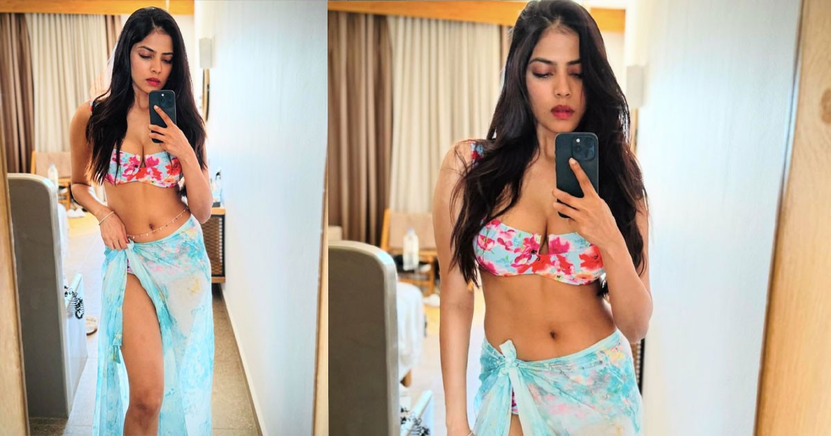 Malavika Mohanan’s Beach Glamour: Floral Bikini and Sun-Kissed Vibes