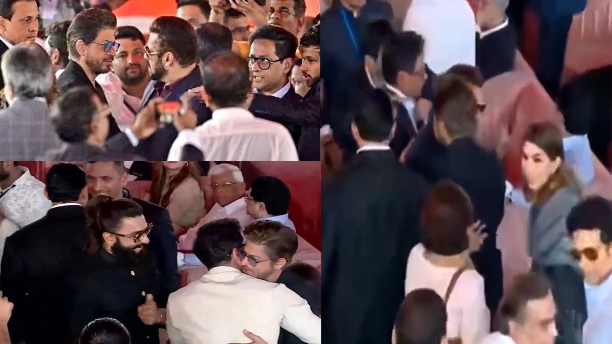 Shahrukh Khan and Salman Khan Share a Heartwarming Hug at Maharashtra CM Oath Ceremony