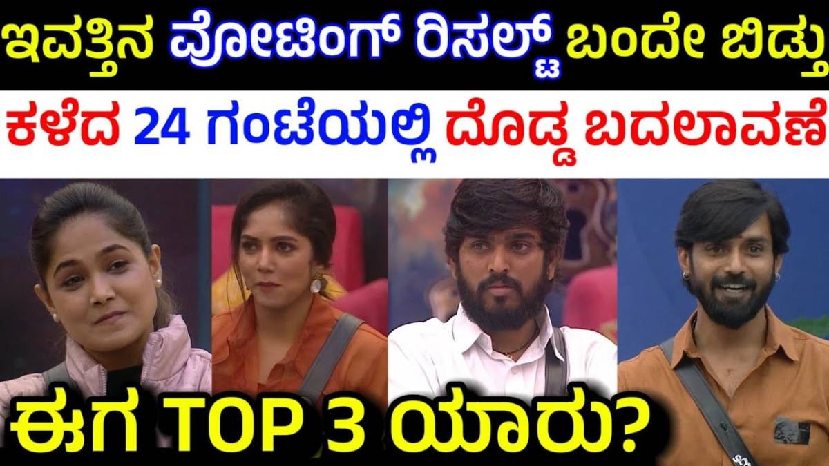 ಬುಧವಾರದ ವೋಟಿಂಗ್ ರಿಸಲ್ಟ್ ಔಟ್ : ಟಾಪ್ 3 ನಲ್ಲಿ ಇರುವ ಇವರೇ ಫೈನಲ್ಗೆ ಹೋಗೋದು ?