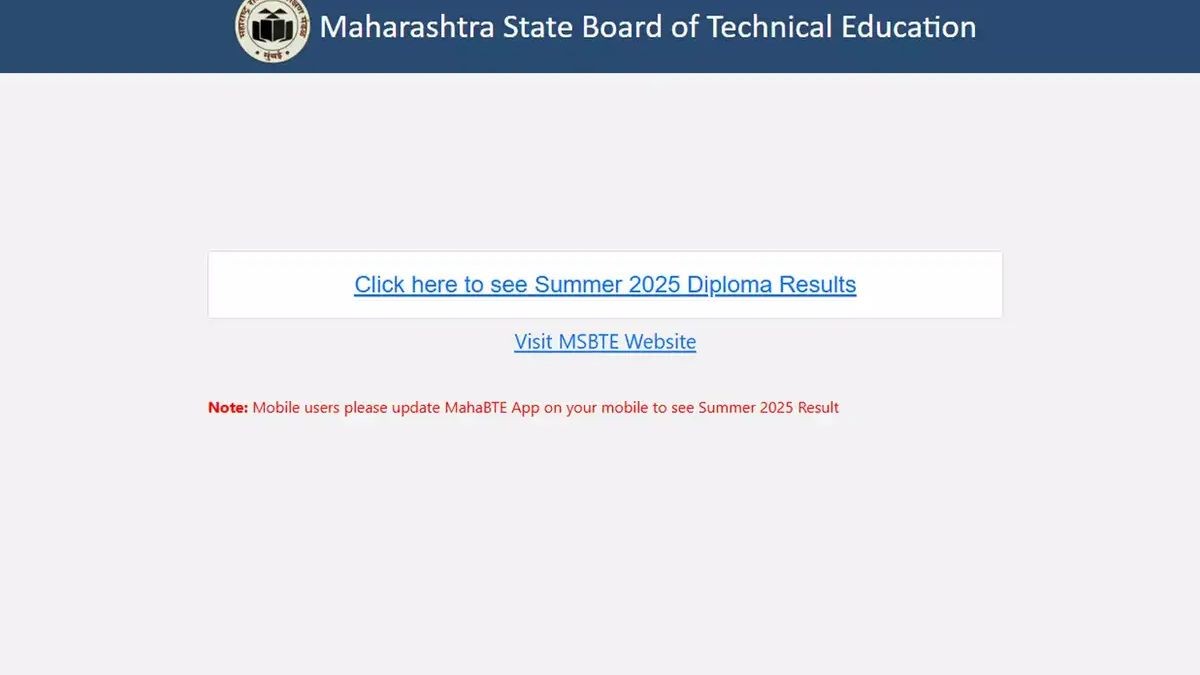 MSBTE Summer 2025 Diploma Results Declared: Here’s How to Check Your Score MSBTE Summer 2025 Diploma Results Declared: Here’s How to Check Your Score