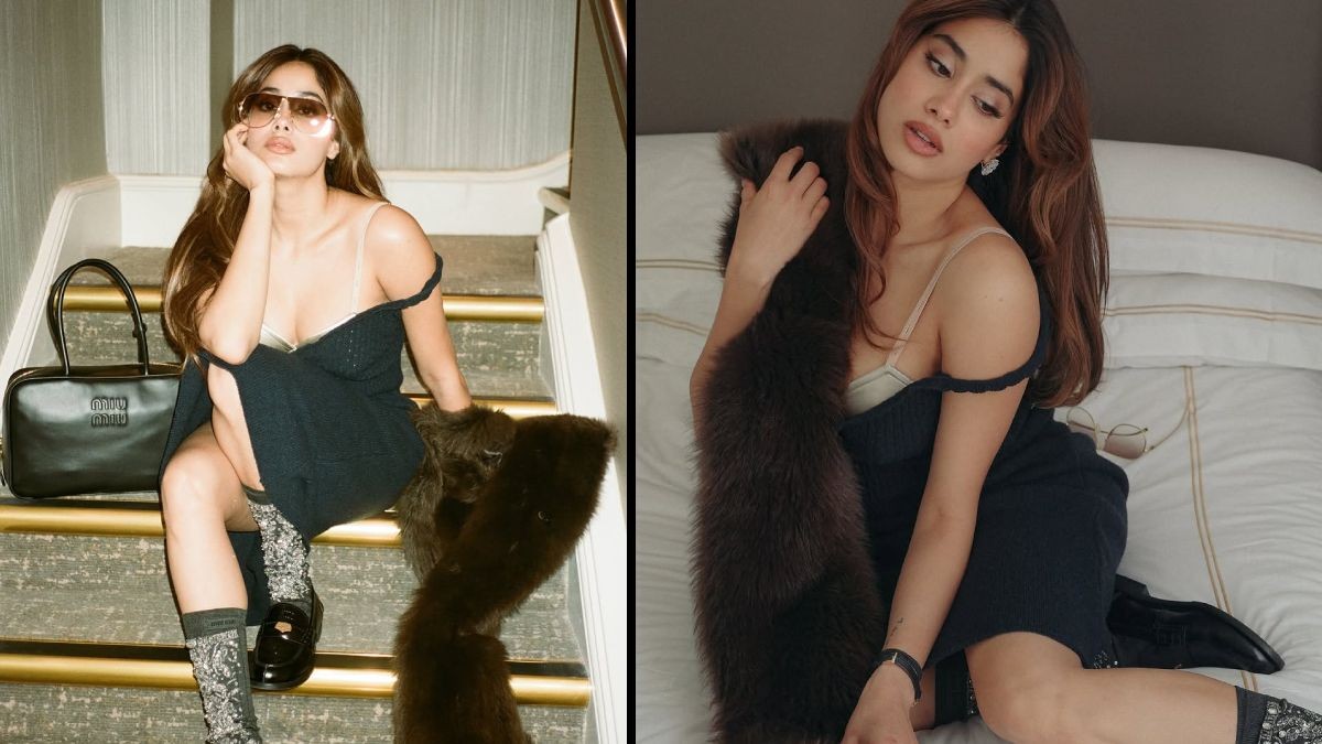 Janhvi Kapoor Stuns in Chic Black Bodycon Dress at Miu Miu Store Launch