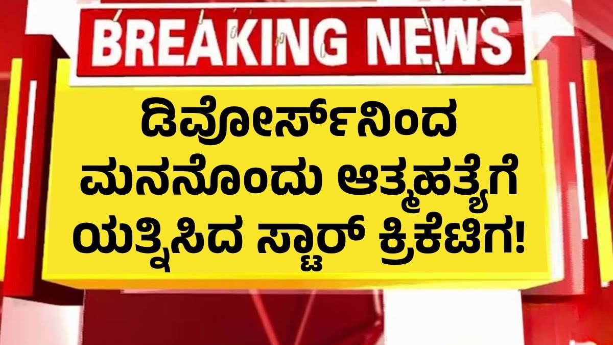 ಡಿವೋರ್ಸ್‌ನಿಂದ ಮನನೊಂದು ಆತ್ಮಹತ್ಯೆಗೆ ಯತ್ನಿಸಿದ ಸ್ಟಾರ್‌ ಕ್ರಿಕೆಟಿಗ!