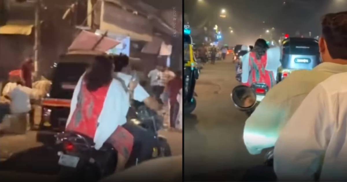 ಬೈಕ್ ರೈಡಿಂಗ್‌  ಮಾಡುವಾಗ  ಗಂಡನಿಗೆ ಹಿಗ್ಗಾ ಮುಗ್ಗಾ ಬಾರಿಸಿದ ಪತ್ನಿ !! ವಿಡಿಯೋ ವೈರಲ್