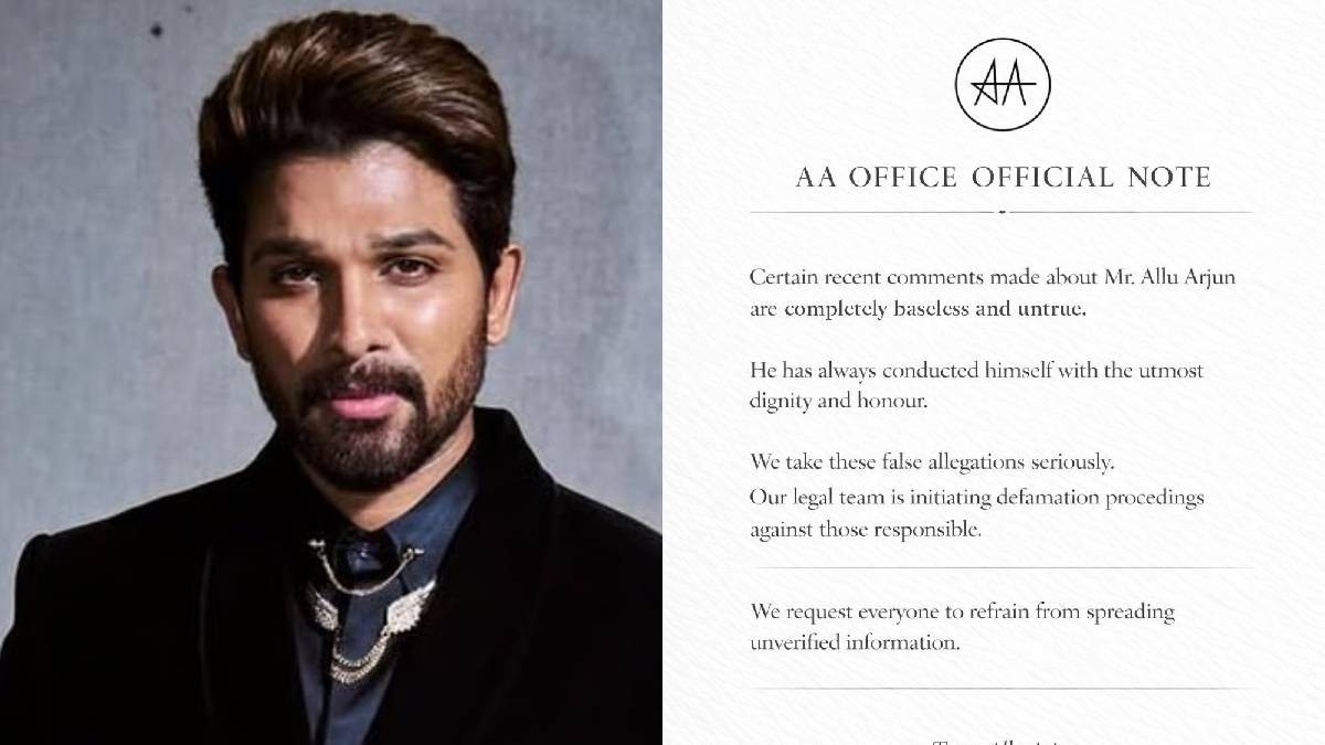 False Allegations Against Allu Arjun Prompt Legal Action