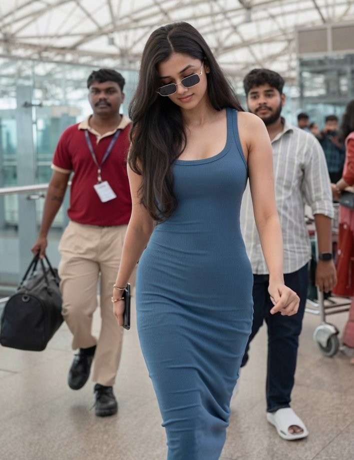 Bhagyashri Borse Flaunts Her Swag in Stylish Airport Look