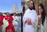 Mukesh Ambani, Anant Ambani and Radhika Merchant Offer Prayers at Tirupati’s Sri Venkateswara Temple