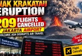 Anak Krakatau Eruption Disrupts 209 Flights at Jakarta Airport, Volcanic Ash Triggers Flight Suspensions