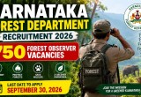 Karnataka Forest Department Recruitment 2026: 750 Forest Observer Vacancies