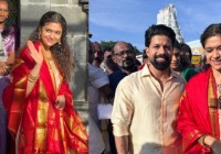 Keerthy Suresh Visits Tirumala with Husband for Swamy Vari Darshanam