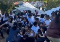 Magnitude 7.8 Earthquake Shakes Mahayahay Elementary School in Malita, Davao Occidental During Flag Ceremony