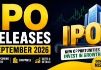 IPO Releases September 2026: Upcoming IPOs, Dates, Price & Listing