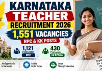 Karnataka Teacher Recruitment 2026: 1,551 Vacancies, RPC & KK Posts
