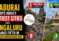 Madurai Tops India’s Dirtiest Cities List, Bengaluru Ranks Fifth in Swachh Survekshan 2025