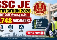 SSC JE Notification 2026 PDF Out @ssc.gov.in, 1,748 Vacancies, Exam Dates, Apply Online
