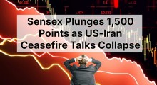 Sensex Plunges 1,500 Points as US-Iran Ceasefire Talks Collapse