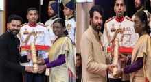 Padma Awards 2026: President Droupadi Murmu Honours Mammootty, R. Madhavan, Alka Yagnik, Rohit Sharma