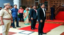 Tamil Nadu CM C Joseph Vijay Leaves Tamil Nadu Bhavan in Delhi
