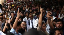Minor Scuffle Between Security Personnel and Protesters Reported, Situation Under Control