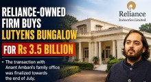 Reliance-Owned Firm Buys Lutyens’ Delhi Bungalow for ₹350 Crore
