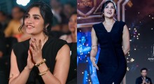 Rukmini Vasanth Stuns in Black at Toxic Hyderabad Pre-Release Event