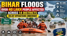Bihar Floods: Over 40 Lakh People Affected Across 14 Districts, Relief Operations Underway