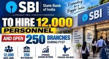 SBI to Hire 12,000 Personnel and Open 250 Branches in FY27