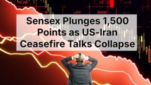 Sensex Plunges 1,500 Points as US-Iran Ceasefire Talks Collapse