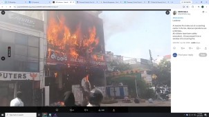 15 Dead as Fire Engulfs Aliganj Coaching Centre, Students Leap to Safety