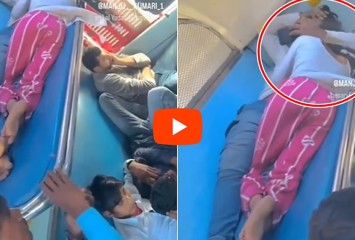 ರೈಲಿನಲ್ಲಿ ಜನರ ಮುಂದೆ ರೋಮ್ಯಾನ್ಸ್ ಮಾಡಿದ ಜೋಡಿಗಳು!! ಎಂಥಾ ಸಂಸ್ಕೃತಿ? ಜನರ ಆಕ್ರೋಶ!!  ವೈರಲ್ ವಿಡಿಯೋ!!