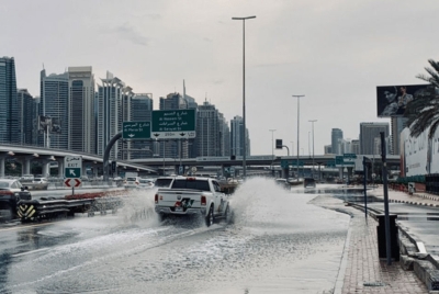 Heavy Rain Lashes Dubia Leading To Floods In United Arab Emirates