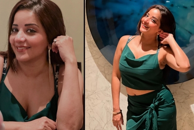 Monalisa Shares Her Saturday Night Enjoyment in Stylish Green Ensemble