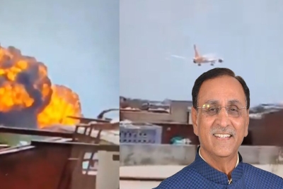 Former Gujarat CM Vijay Rupani Was Onboard: Air India Flight AI171 Crashes Near Ahmedabad