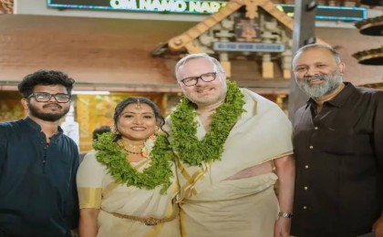 Martyn Day Marries Kerala-Born Partner Nidhin Chand in Temple Wedding