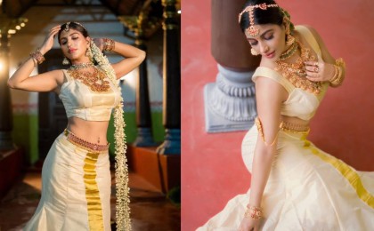 Yashika Anand Stuns in Kerala-Inspired Look for Onam Celebration