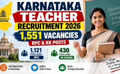 Karnataka Teacher Recruitment 2026: 1,551 Vacancies, RPC & KK Posts