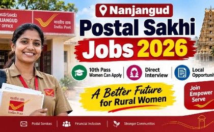 Nanjangud Postal Sakhi Jobs 2026: 10th Pass Women, Direct Interview