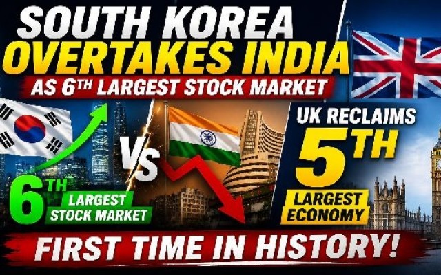 South Korea Overtakes India as 6th Largest Stock Market, UK Reclaims 5th Largest Economy | First Time in History