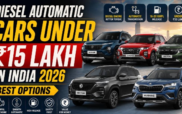 Diesel Automatic Cars in India Under ₹15 Lakh